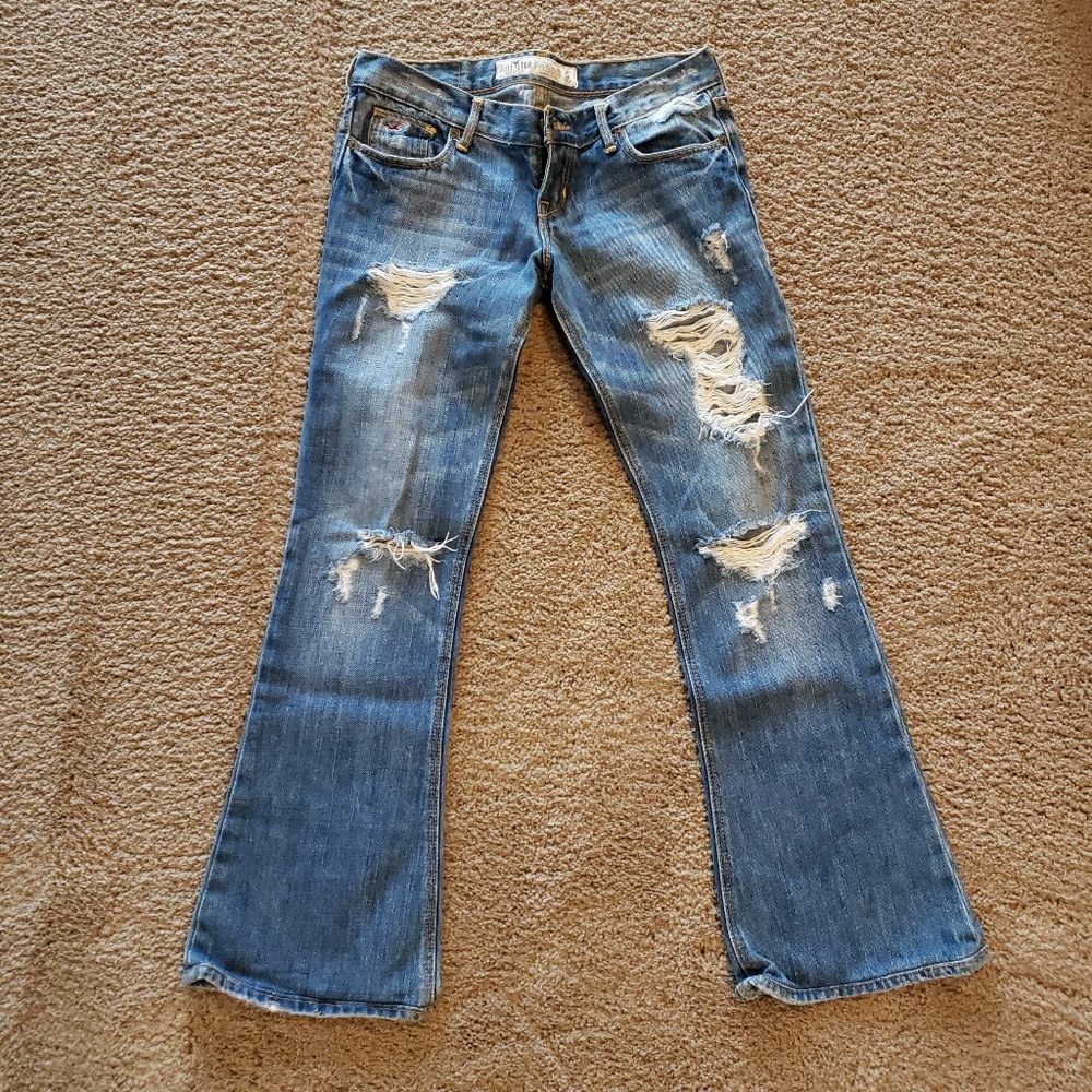 Hollister - Bell Bottom Distressed Jeans